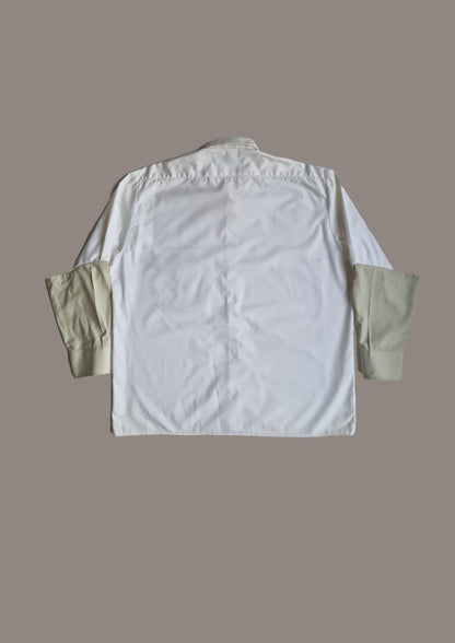 MILITARY SHIRT BLANC ET BEIGE