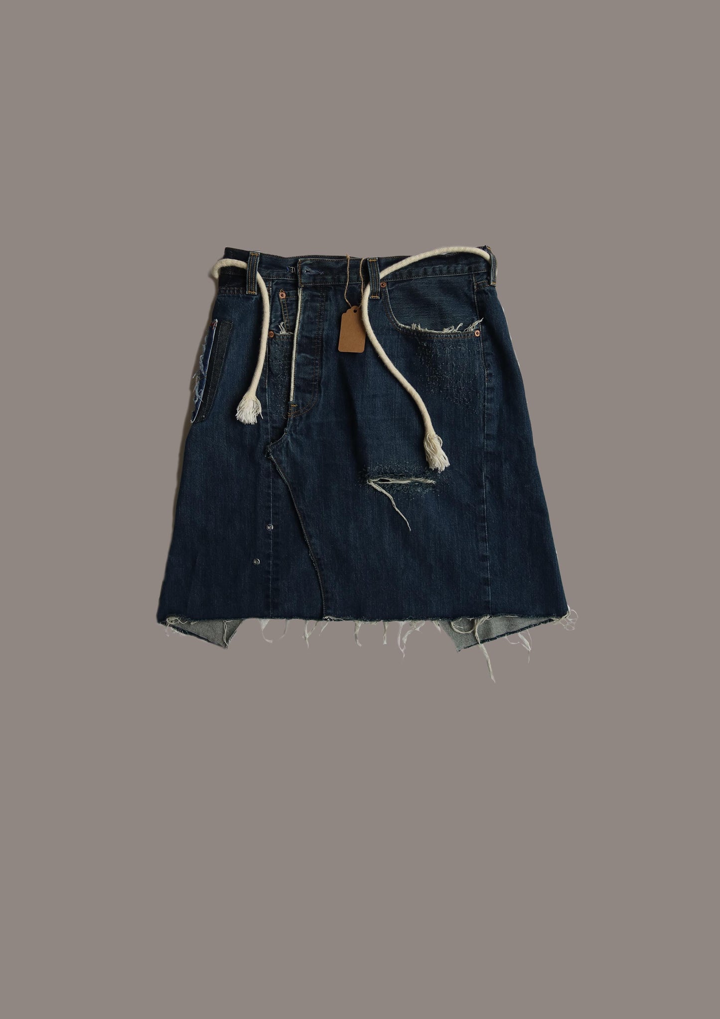 MIXED SKURT JEANS DEMIN BLEU MARINE