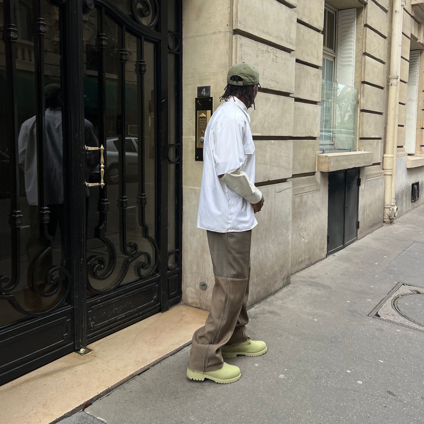 MILITARY SHIRT BLANC ET BEIGE